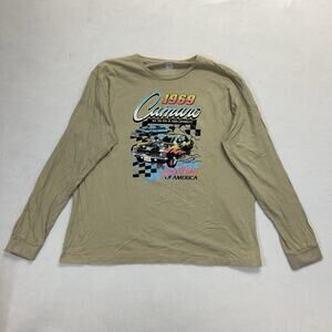 Chevy 1969 CAMARO Long Sleeve Shirt Men's 3XL GM Heartbeat Of America Z28 Hotrod